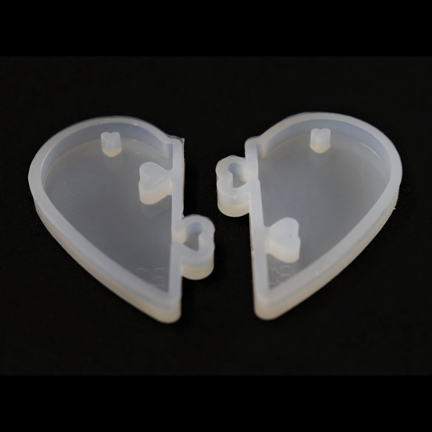 Silikon Herz Puzzle Partner Anhänger Silikonform Gießform Resin Epoxidharz DIY