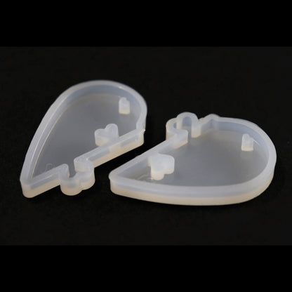 Silikon Herz Puzzle Partner Anhänger Silikonform Gießform Resin Epoxidharz DIY