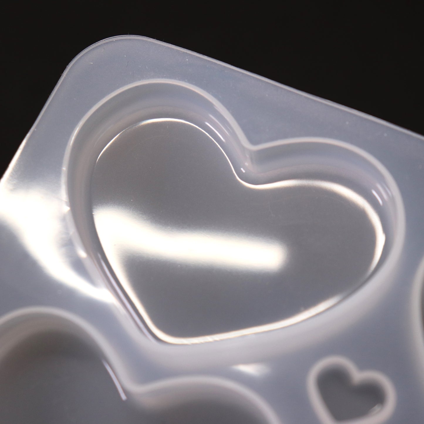Silikonform Herzen Gießform Cabochons für Resin, Raysin ca. 1 bis 5 cm