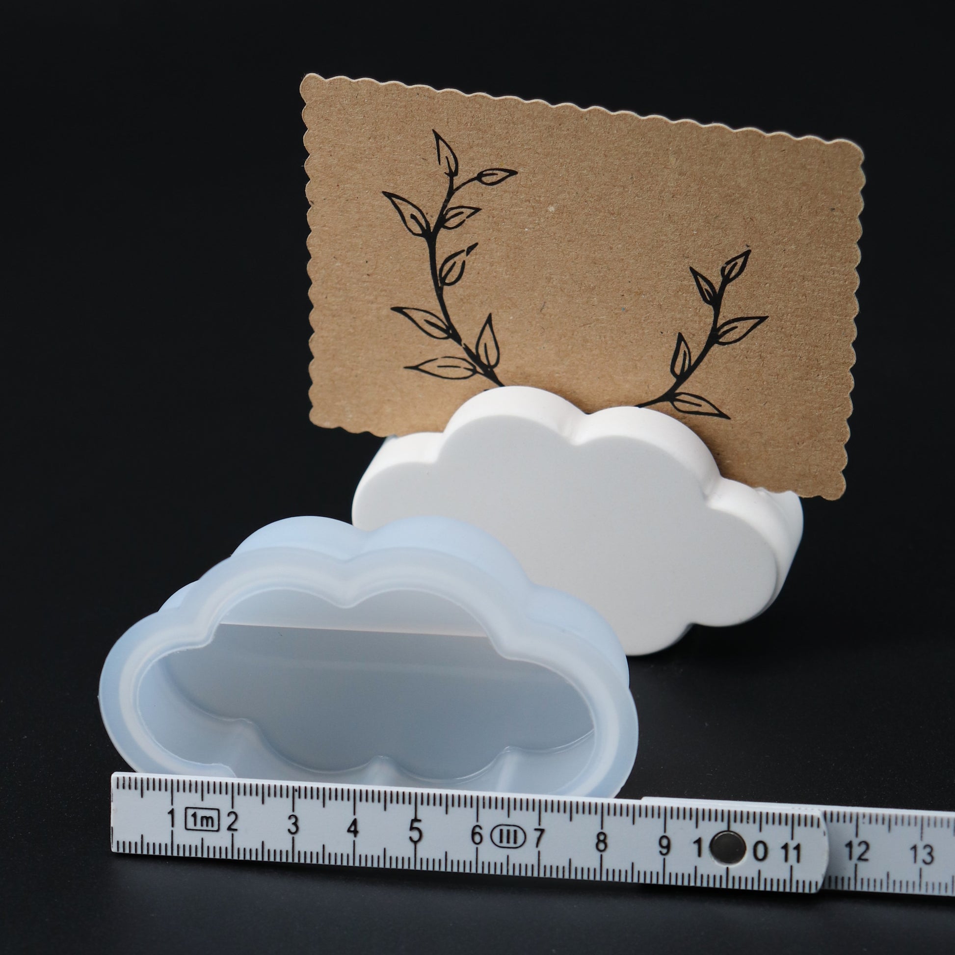 Gießform Kartenhalter Wolke Form für Gießharze
