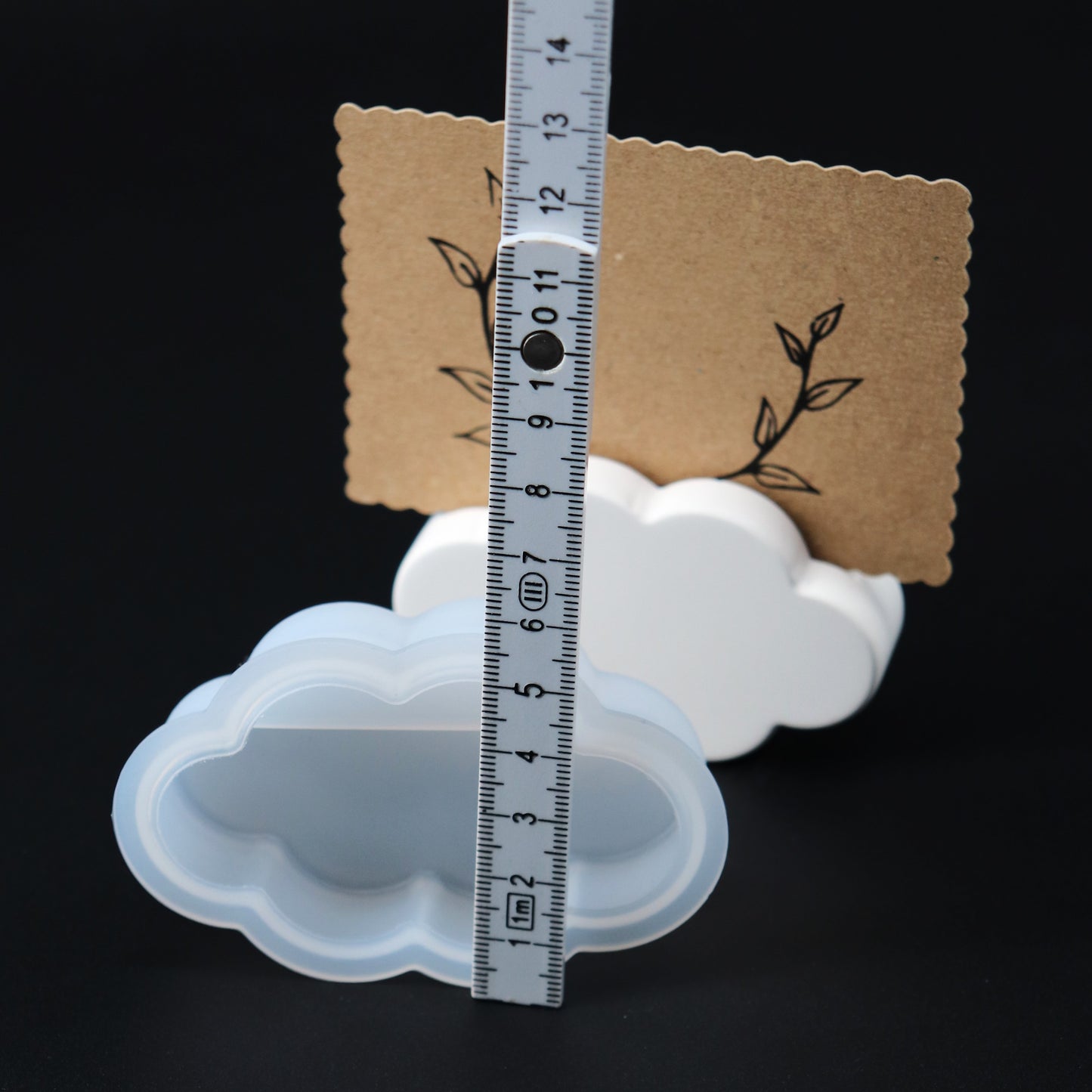 Silikonform Wolke Gießform Kartenhalter Platzhalter für Raysin ca. 7,5 cm