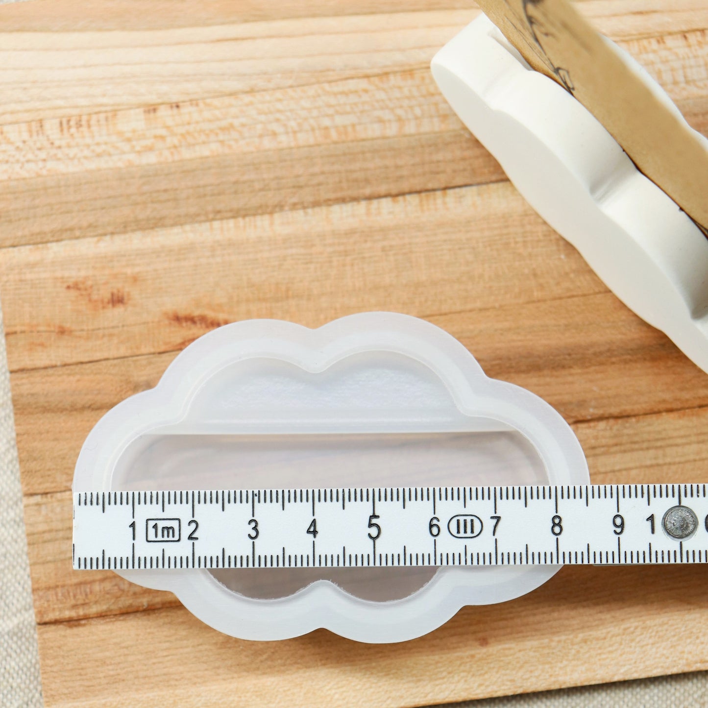 Silikonform Wolke Gießform Kartenhalter Platzhalter für Raysin ca. 7,5 cm