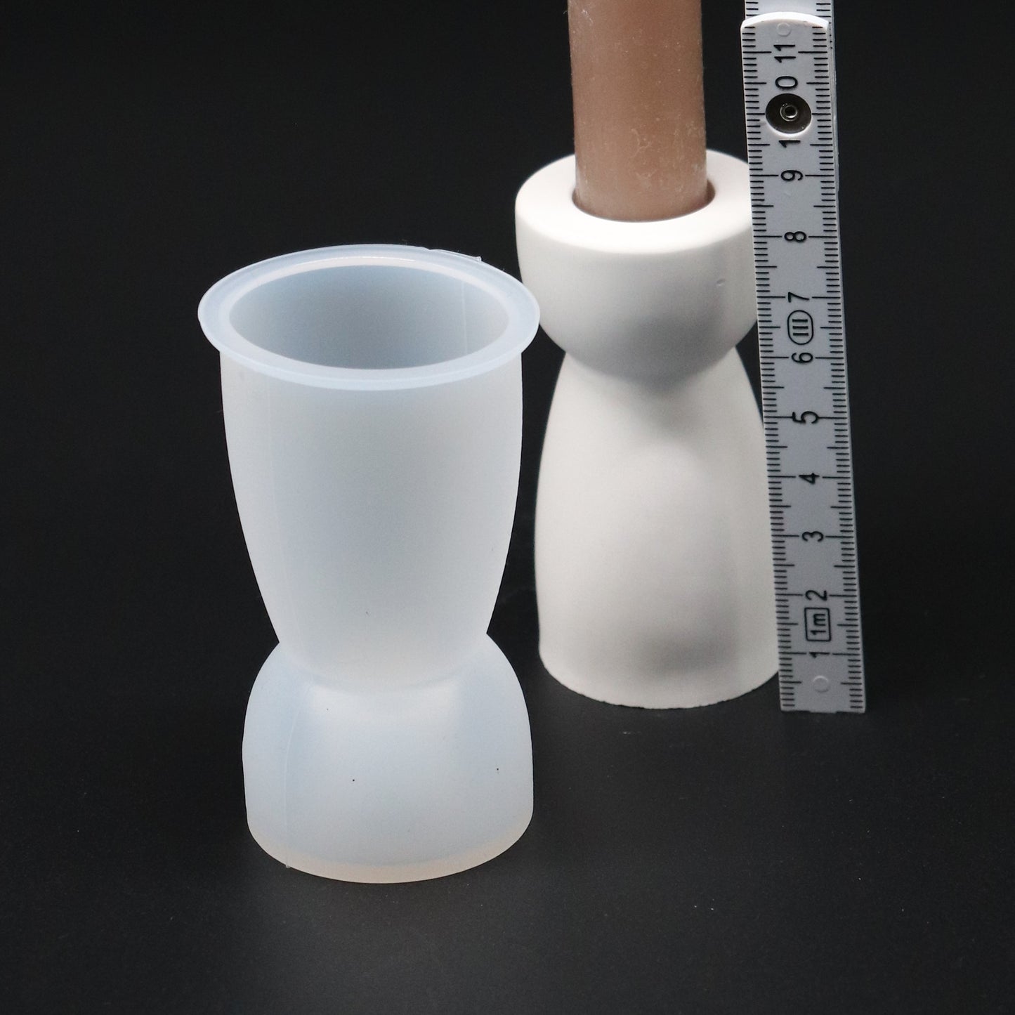 Gießform Kerzehalter ca. 8 cm hoch für Gießpulver