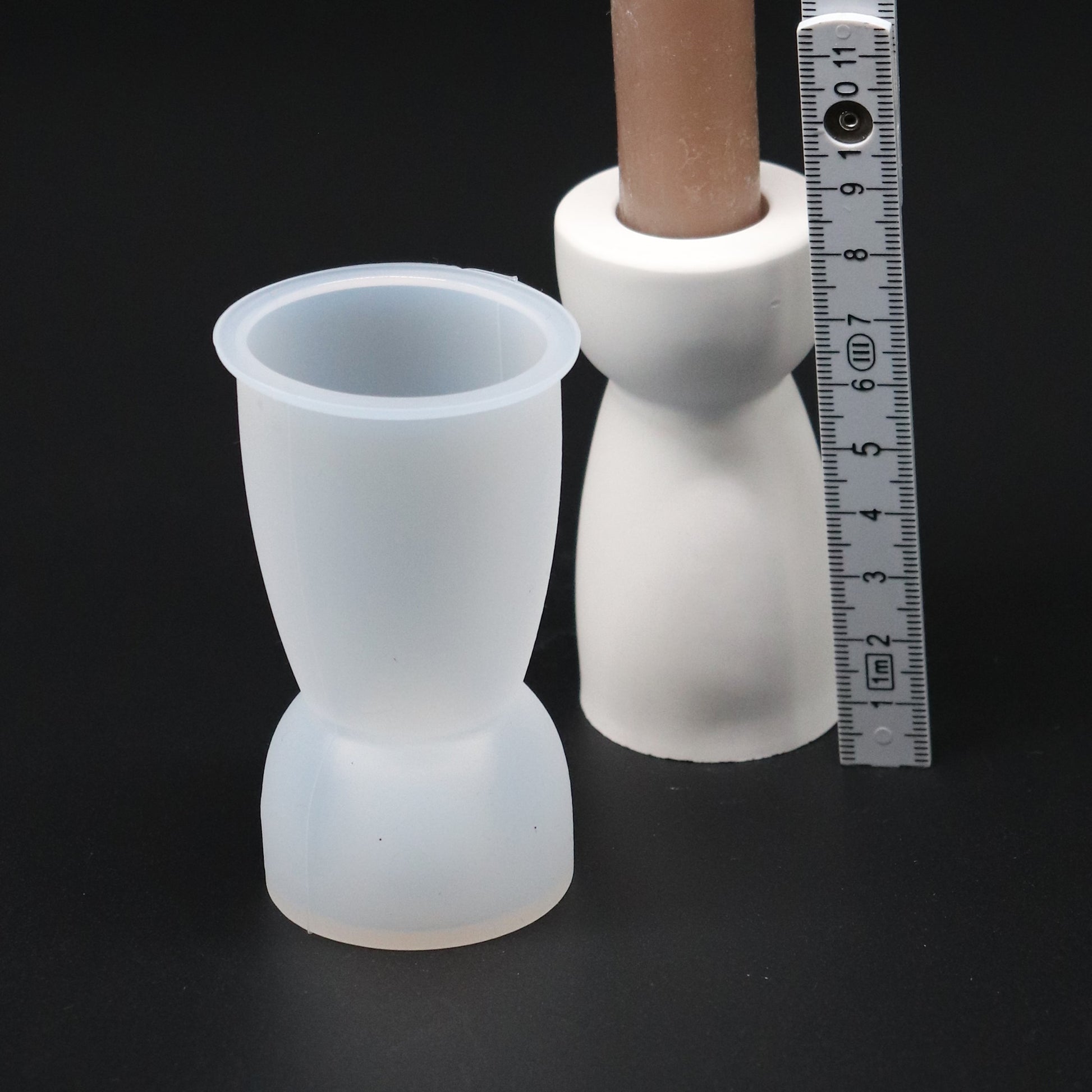 Gießform Kerzehalter ca. 8 cm hoch für Gießpulver