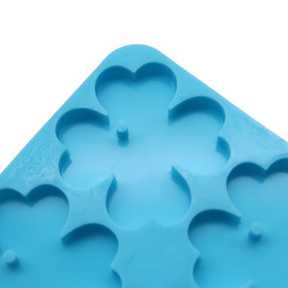 Silikonform Kleeblatt Anhänger Gießform für Epoxidharz ca. 4 x 4 cm