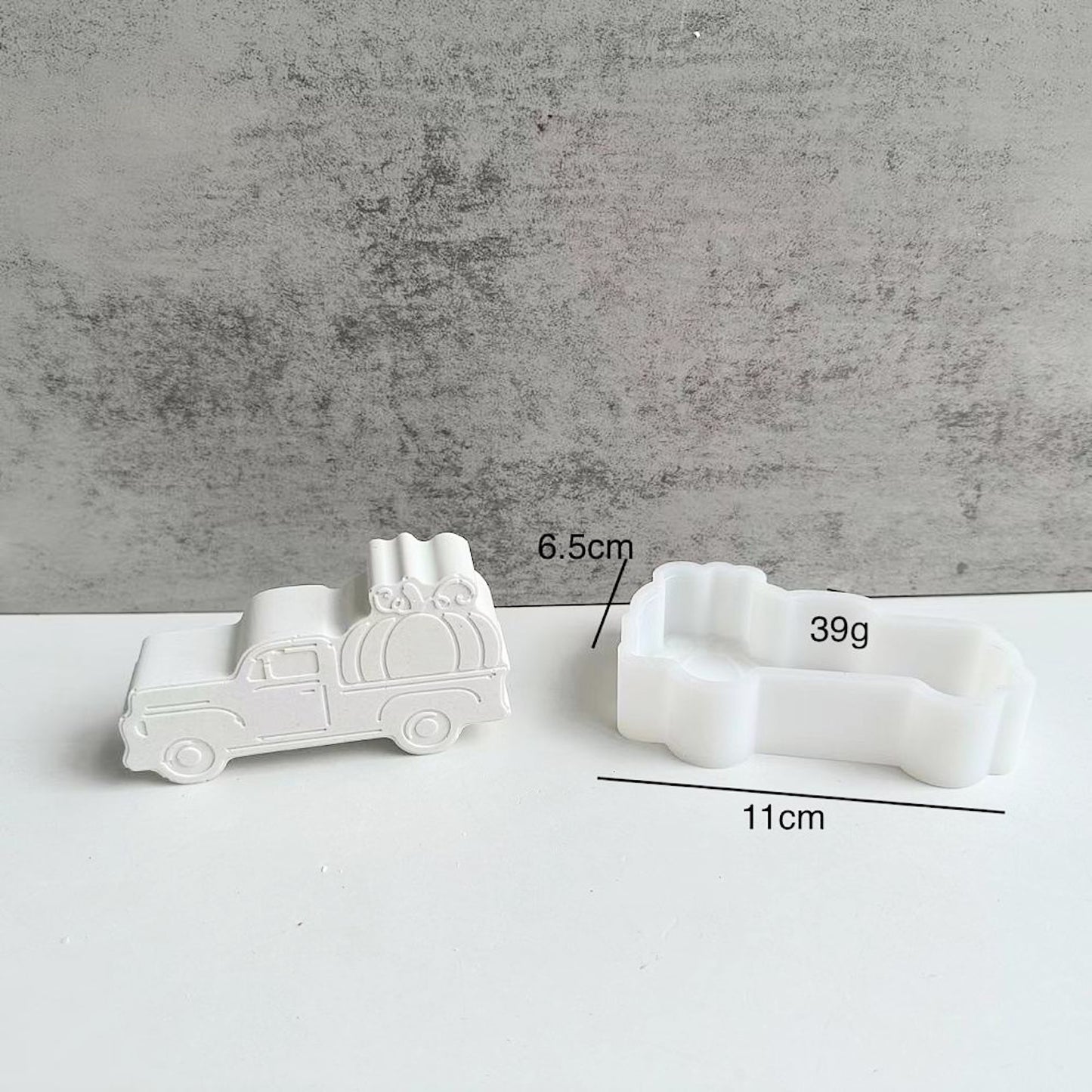 Silikonformen Truck mit Kürbis Gießformen für Halloween Dekoration. 