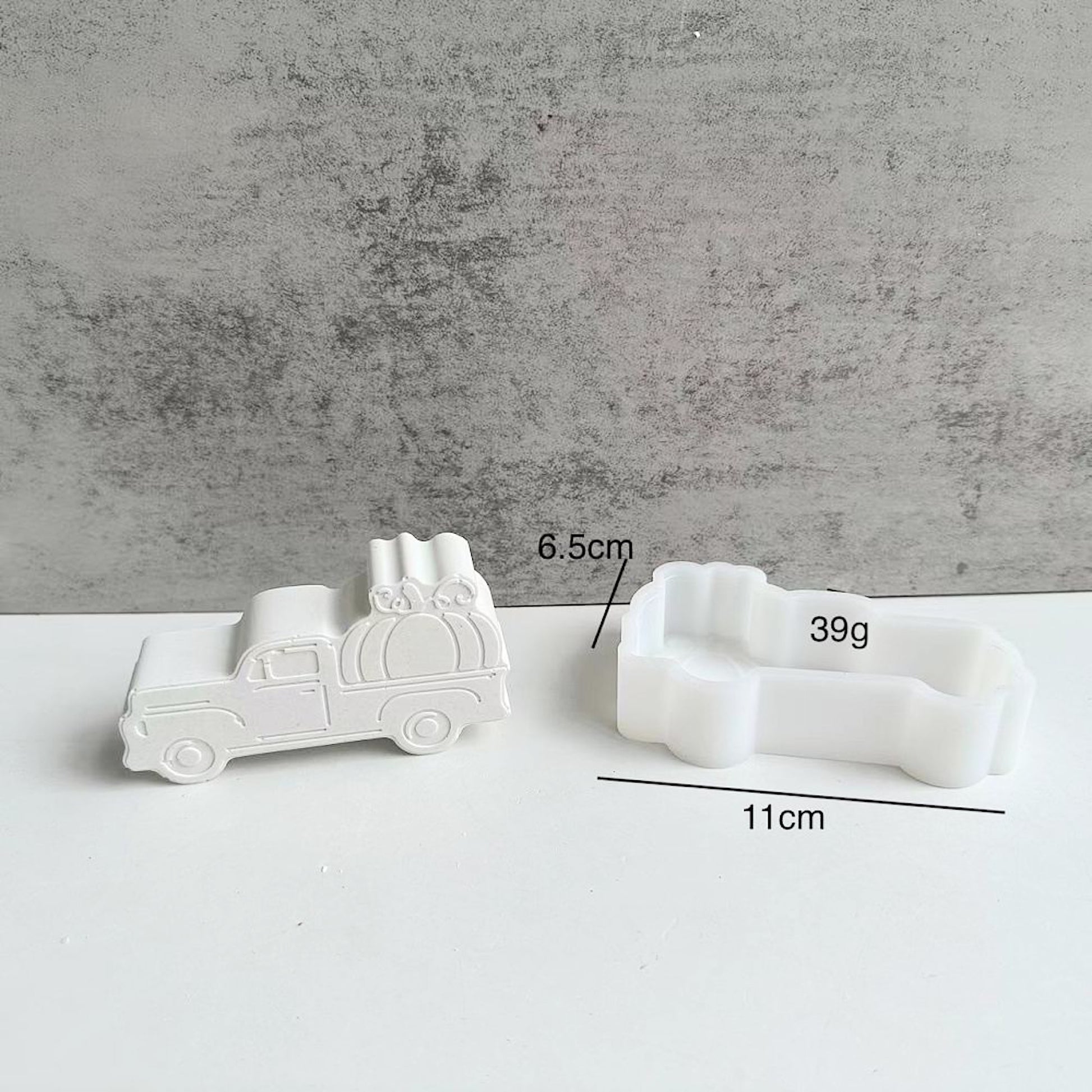 Silikonformen Truck mit Kürbis Gießformen für Halloween Dekoration. 