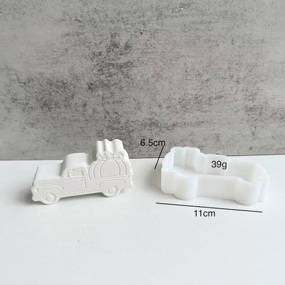 Silikonformen Truck mit Kürbis Gießformen für Halloween Dekoration. 