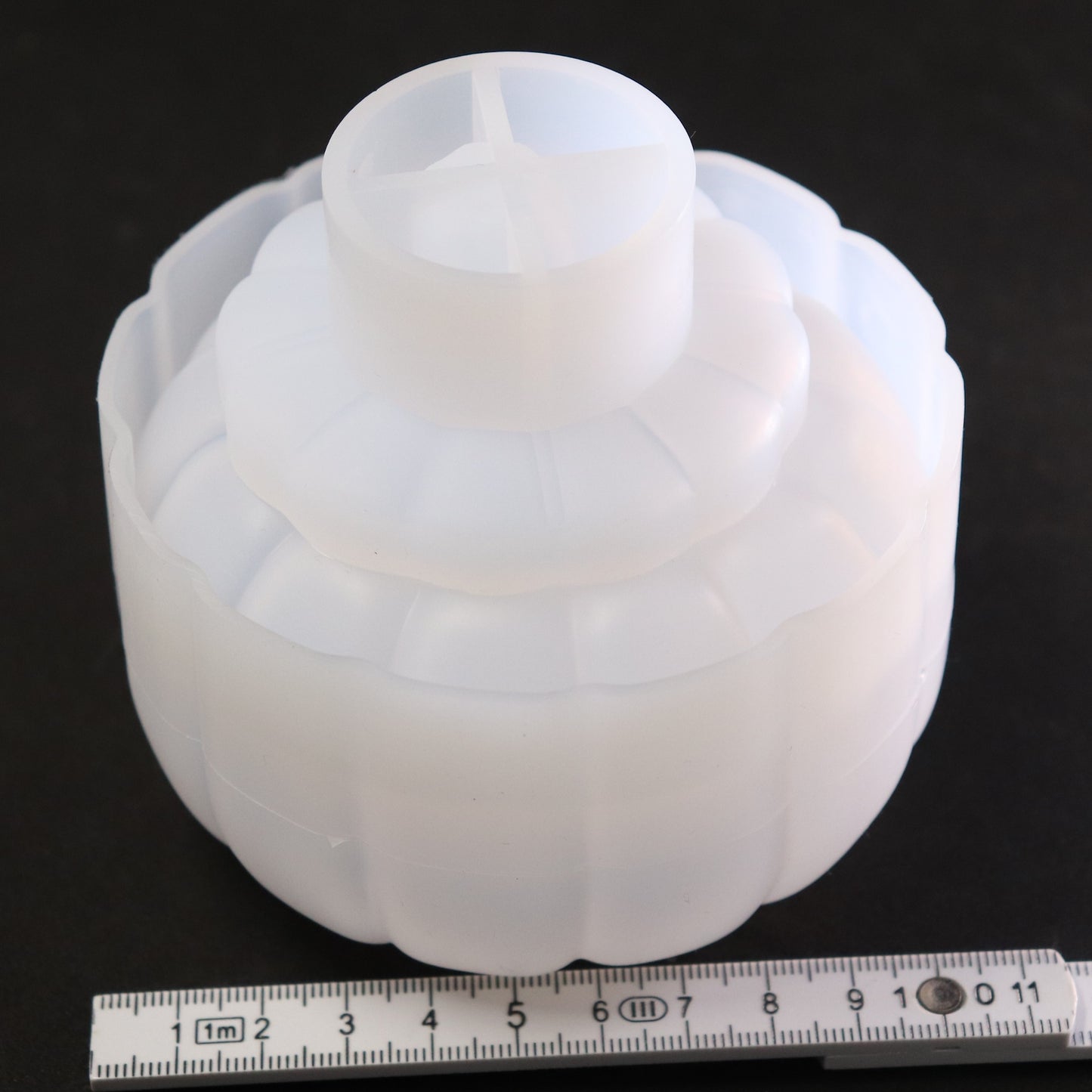 Silikonform 3D Kürbis mit Deckel Gießform für Epoxidharz, Raysin ca. 10 cm