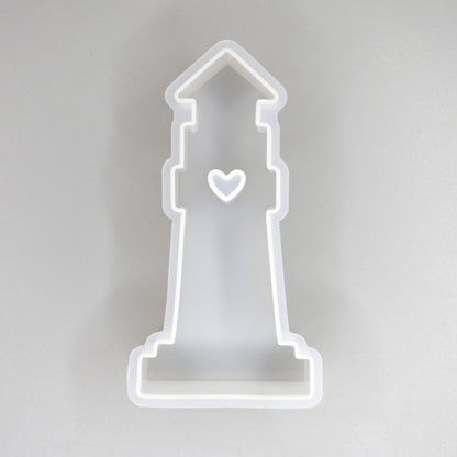 Silikonform Leuchtturm mit Herz Aufsteller Maritime Gießformen für Raysin