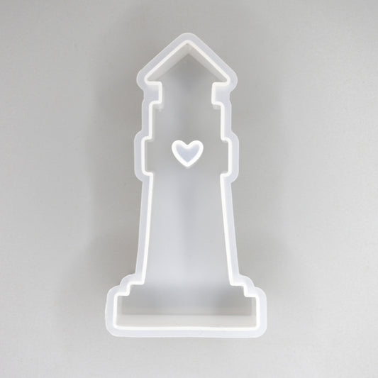 Silikonform Leuchtturm mit Herz Aufsteller Maritime Gießformen für Raysin