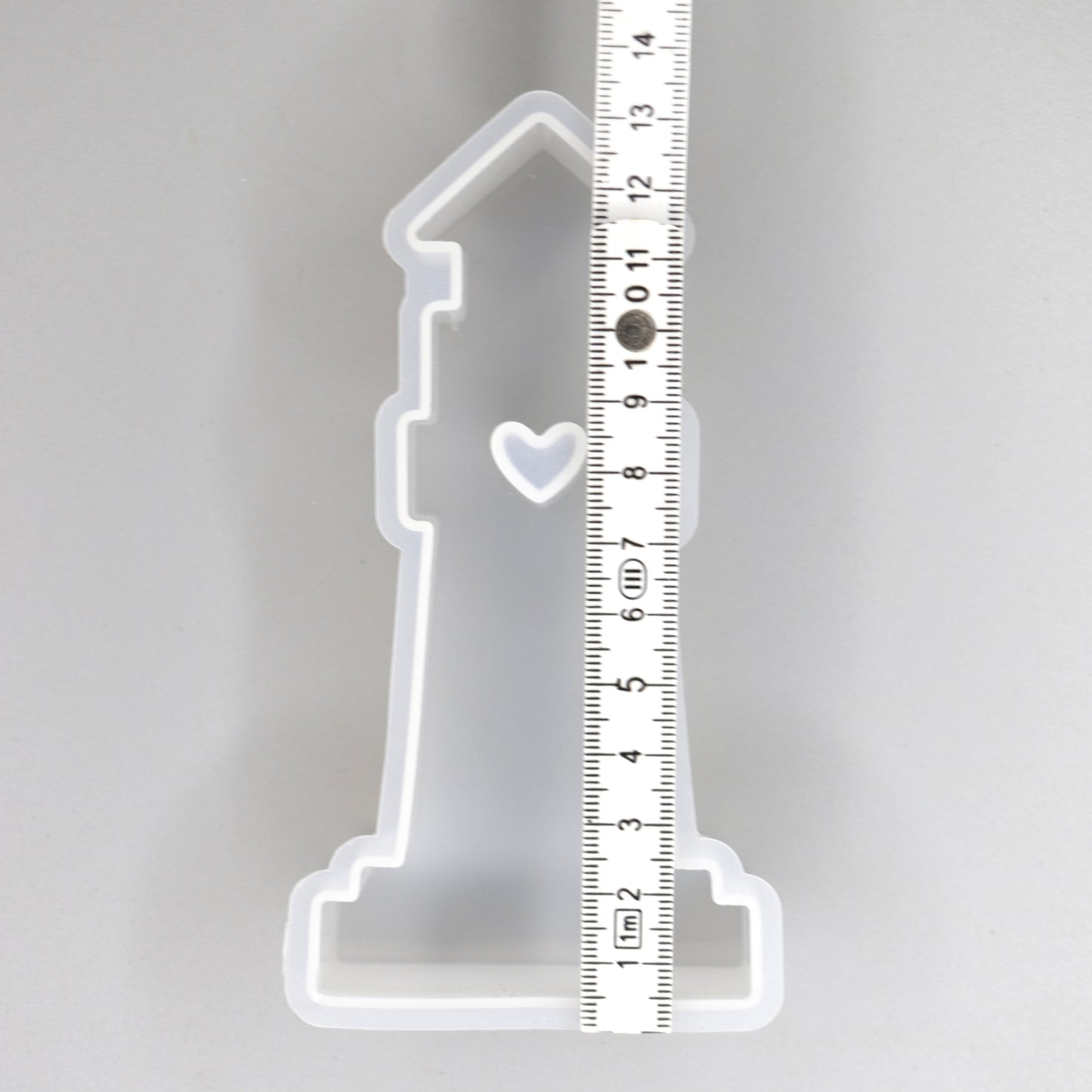 Silikonform Leuchtturm mit Herz Aufsteller Maritime Gießformen für Raysin