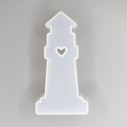 Silikonform Leuchtturm mit Herz Aufsteller Maritime Gießformen für Raysin