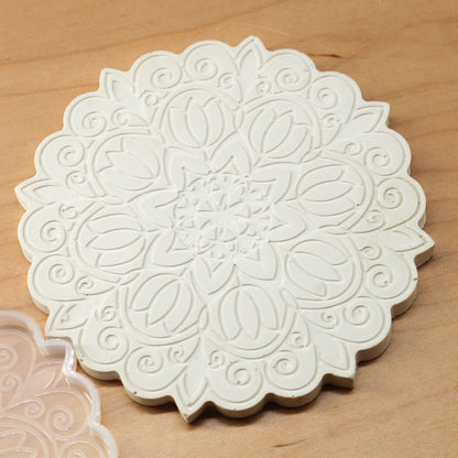 Silikonform Mandala Blume Untersetzer Gießform für Raysin Epoxidharz ca. 12 cm