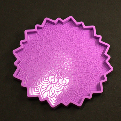 Silikonform Mandala Untersetzer Blume
