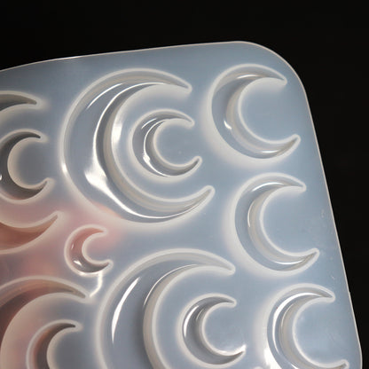 Silikonform Mond Cabochons Gießform Mondsichel für Resin, Raysin ca. 1,4 bis 5cm