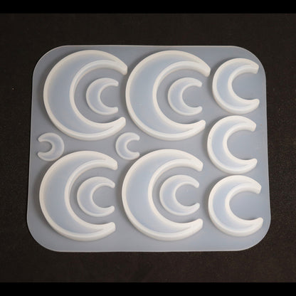 Silikonform Mond Cabochons Gießform Mondsichel für Resin, Raysin ca. 1,4 bis 5cm