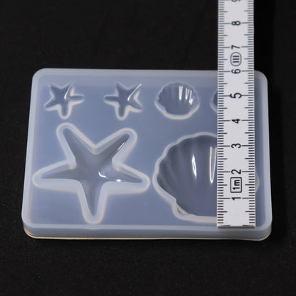 Silikonform Muscheln und Seestern maritime Deko Gießform für Epoxidharz