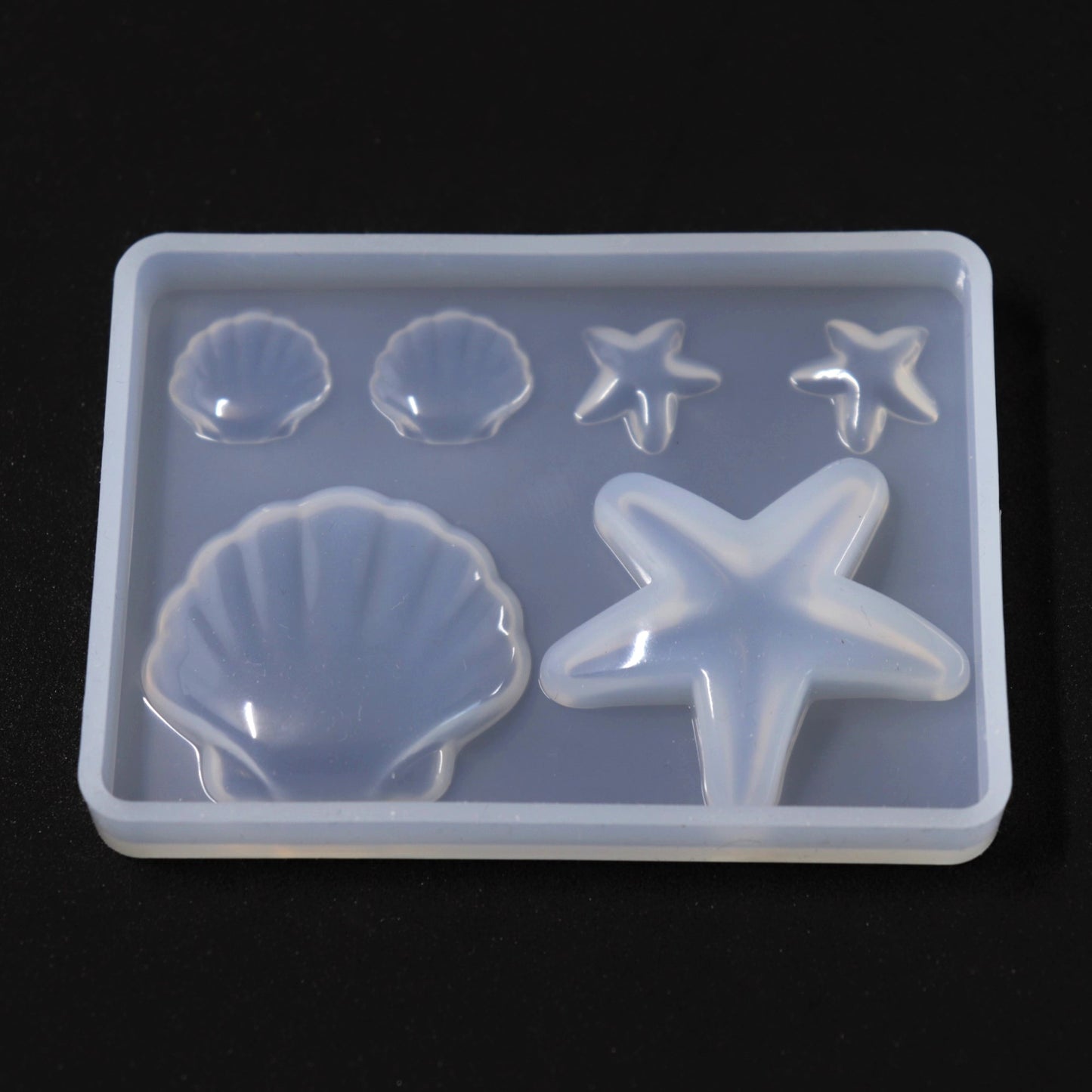 Silikonform Muscheln und Seestern maritime Deko Gießform für Epoxidharz