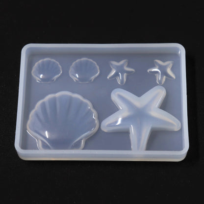Silikonform Muscheln und Seestern maritime Deko Gießform für Epoxidharz