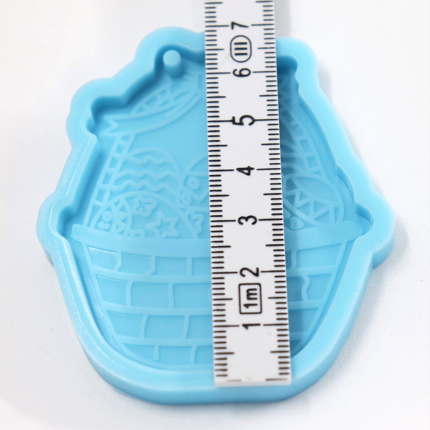 Silikonform Oster Korb Anhänger Gießform Ostern Ostereier ca. 6,4 cm