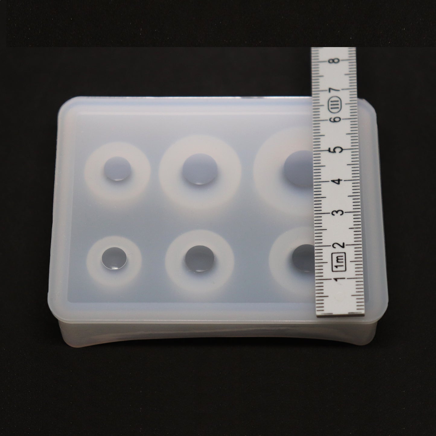 Silikonform Perlen ohne Bohrung 6 verschiedene Gießformen ca. 0,9 bis 2,5 cm