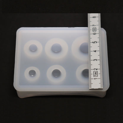 Silikonform Perlen ohne Bohrung 6 verschiedene Gießformen ca. 0,9 bis 2,5 cm