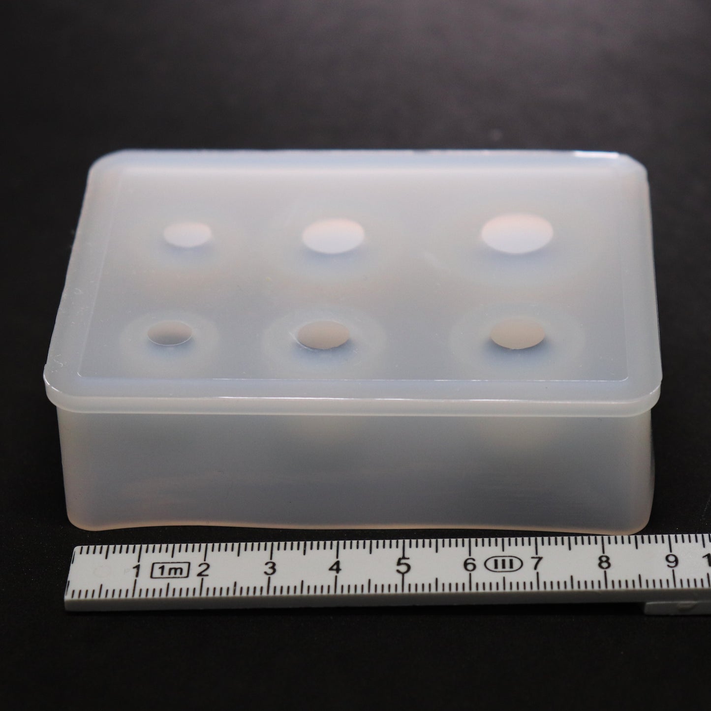 Silikonform Perlen ohne Bohrung 6 verschiedene Gießformen ca. 0,9 bis 2,5 cm