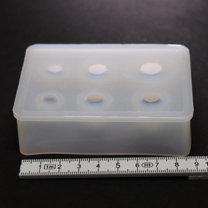 Silikonform Perlen ohne Bohrung 6 verschiedene Gießformen ca. 0,9 bis 2,5 cm