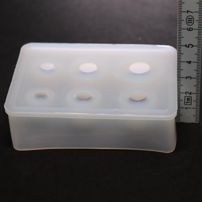 Silikonform Perlen ohne Bohrung 6 verschiedene Gießformen ca. 0,9 bis 2,5 cm