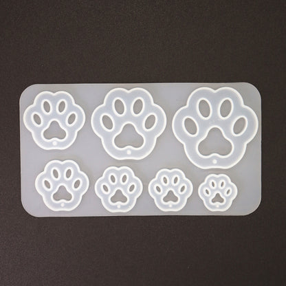 Silikonform Pfoten Anhänger Gießformen für Epoxidharz von ca. 1,8 cm bis 4,5 cm