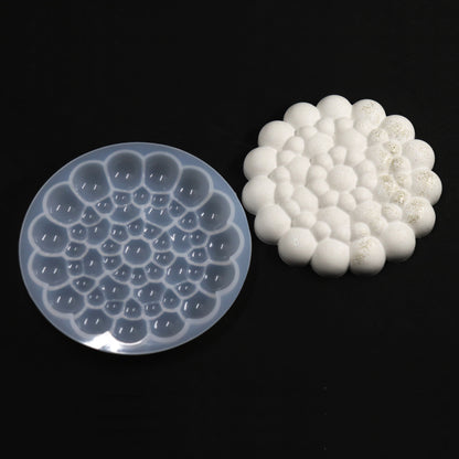 Silikonform Bubbles Rund Untersetzer Gießform für Raysin, Resin oder Epoxidharz ca. 10 cm