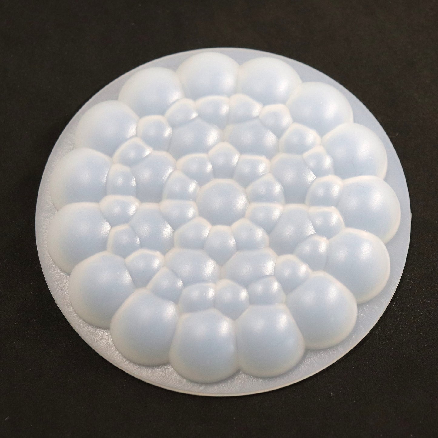 Silikonform Bubbles Rund Untersetzer Gießform für Raysin, Resin oder Epoxidharz ca. 10 cm