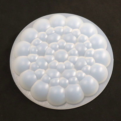 Silikonform Bubbles Rund Untersetzer Gießform für Raysin, Resin oder Epoxidharz ca. 10 cm