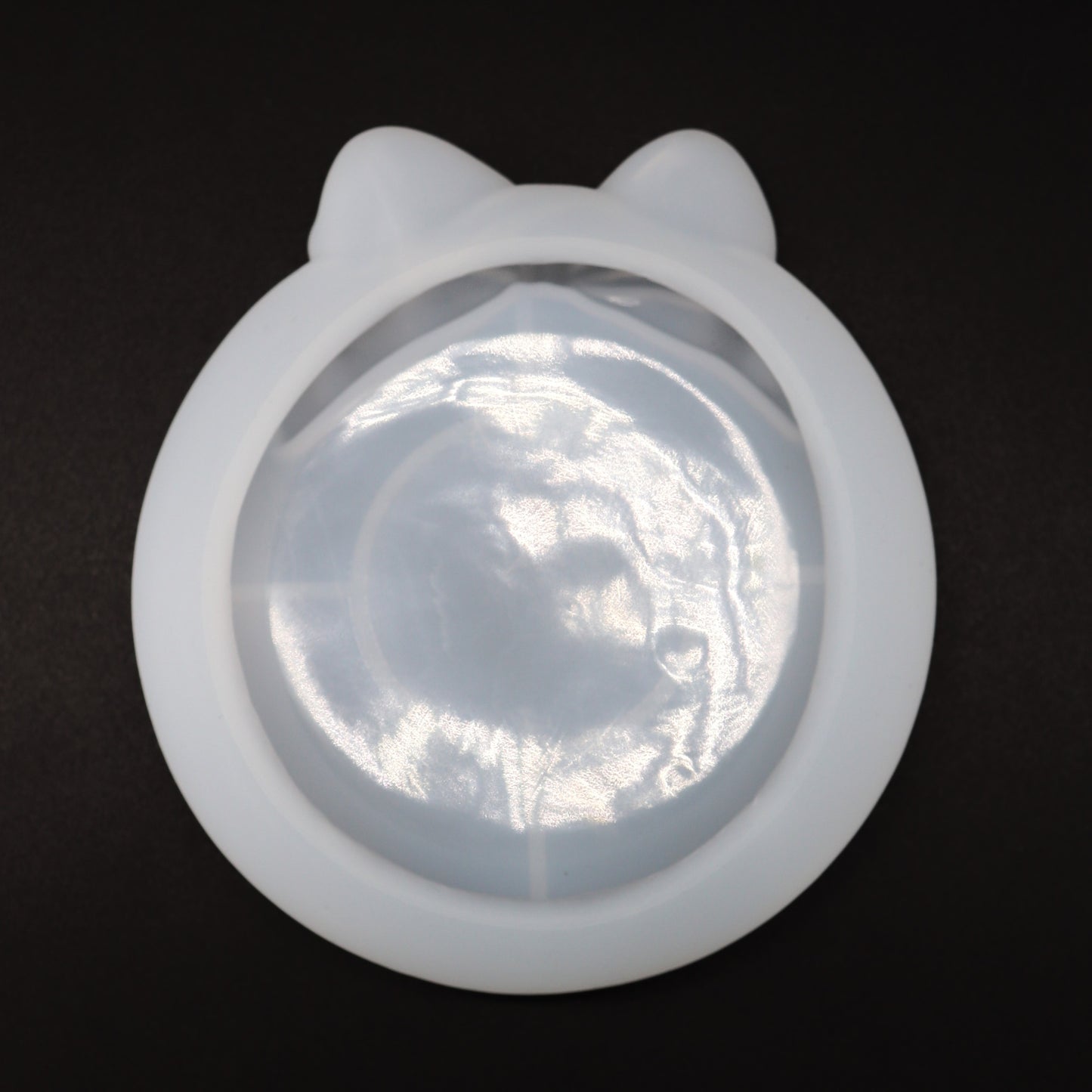 Silikonform Schmuck Schale mit Schleife Gießform für Raysin ca. 10 x 9,5 cm