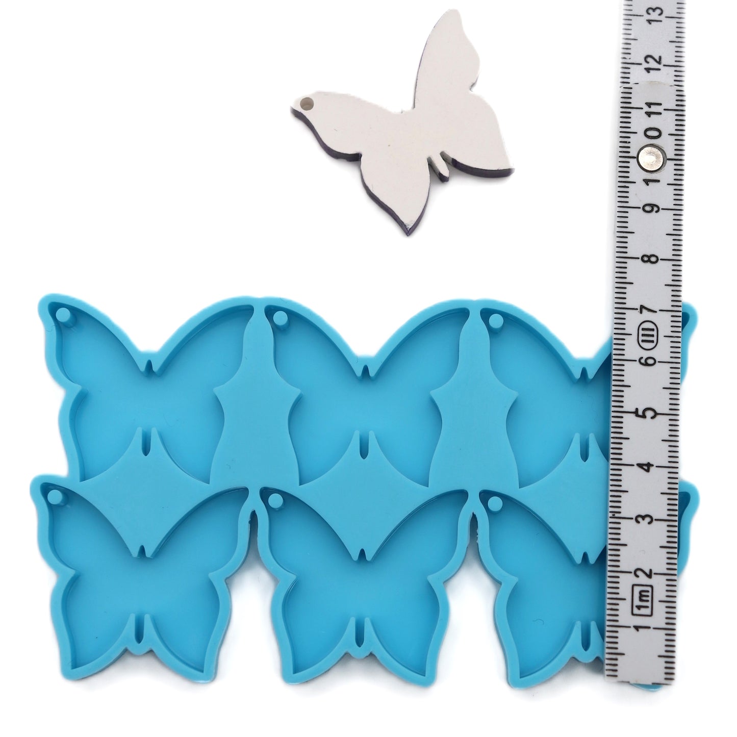 Silikonform Schmetterlings Anhänger Gießform für Epoxidharz ca. 4 x 3,5 cm