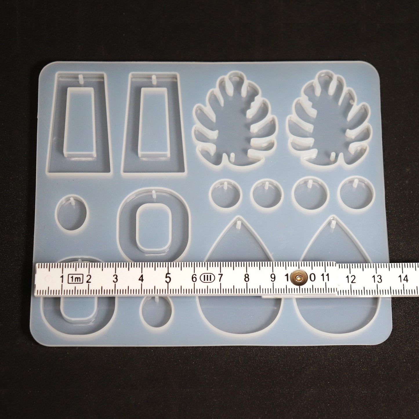 Silikonform Schmuck Monstera Ohrringe Anhänger Gießform für Resin, Epoxidharz