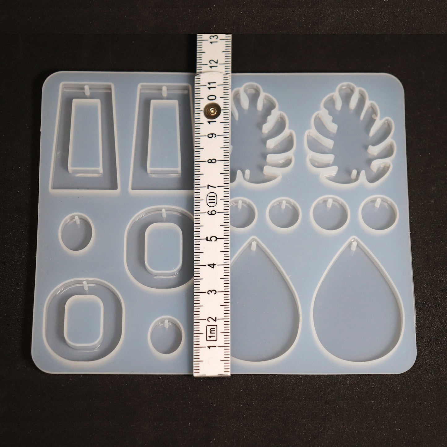 Silikonform Schmuck Monstera Ohrringe Anhänger Gießform für Resin, Epoxidharz