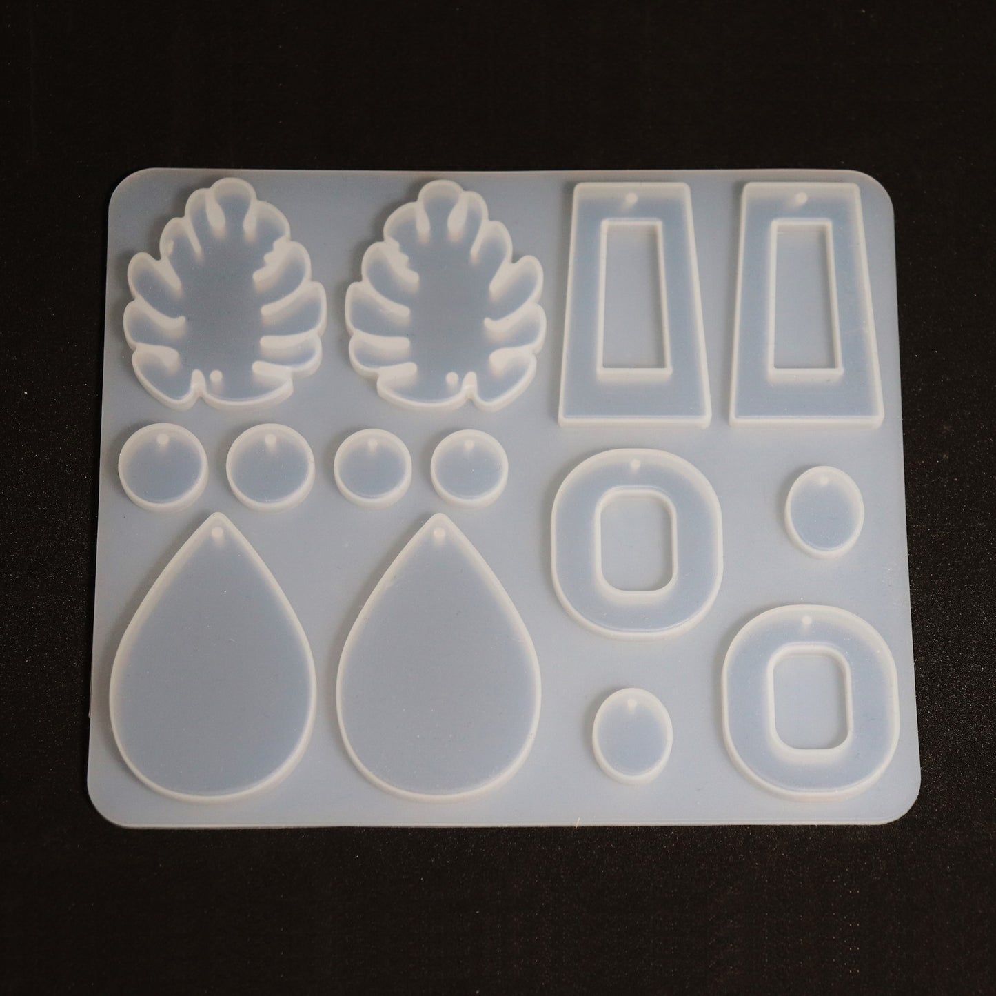 Silikonform Schmuck Monstera Ohrringe Anhänger Gießform für Resin, Epoxidharz