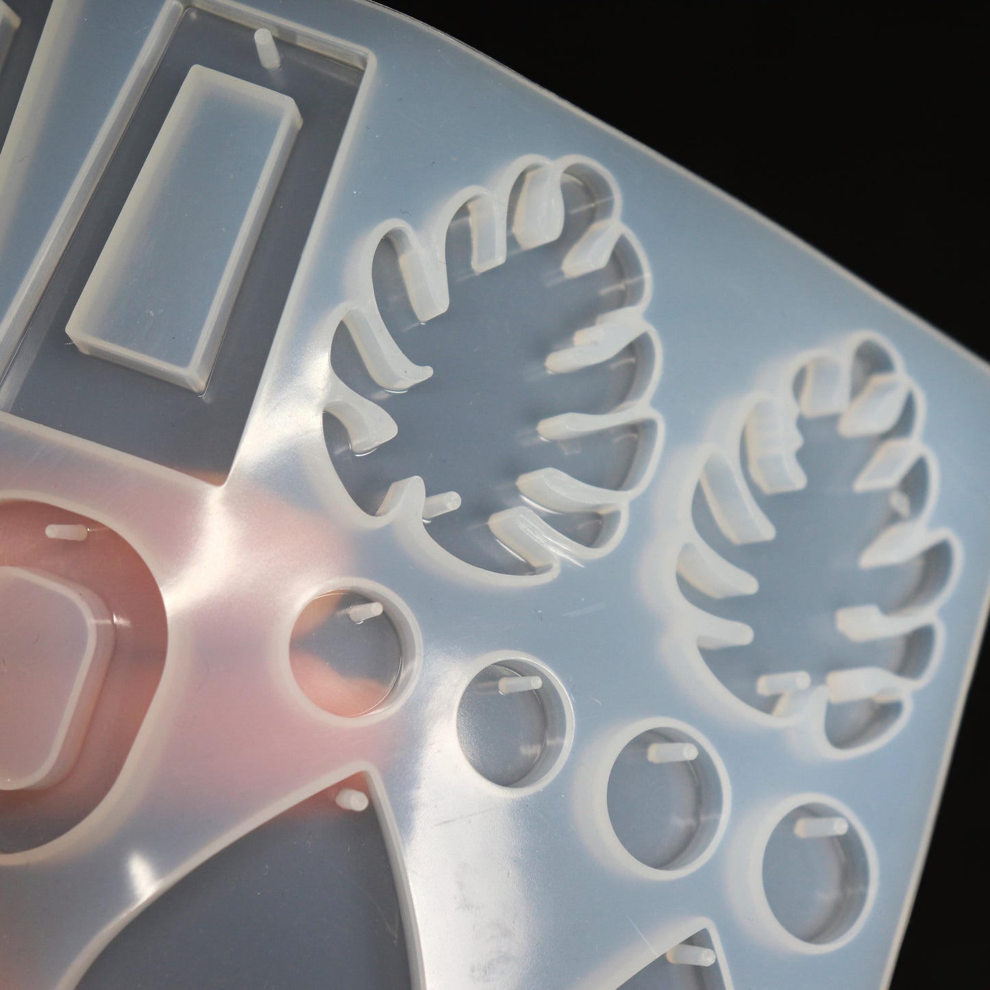 Silikonform Schmuck Monstera Ohrringe Anhänger Gießform für Resin, Epoxidharz