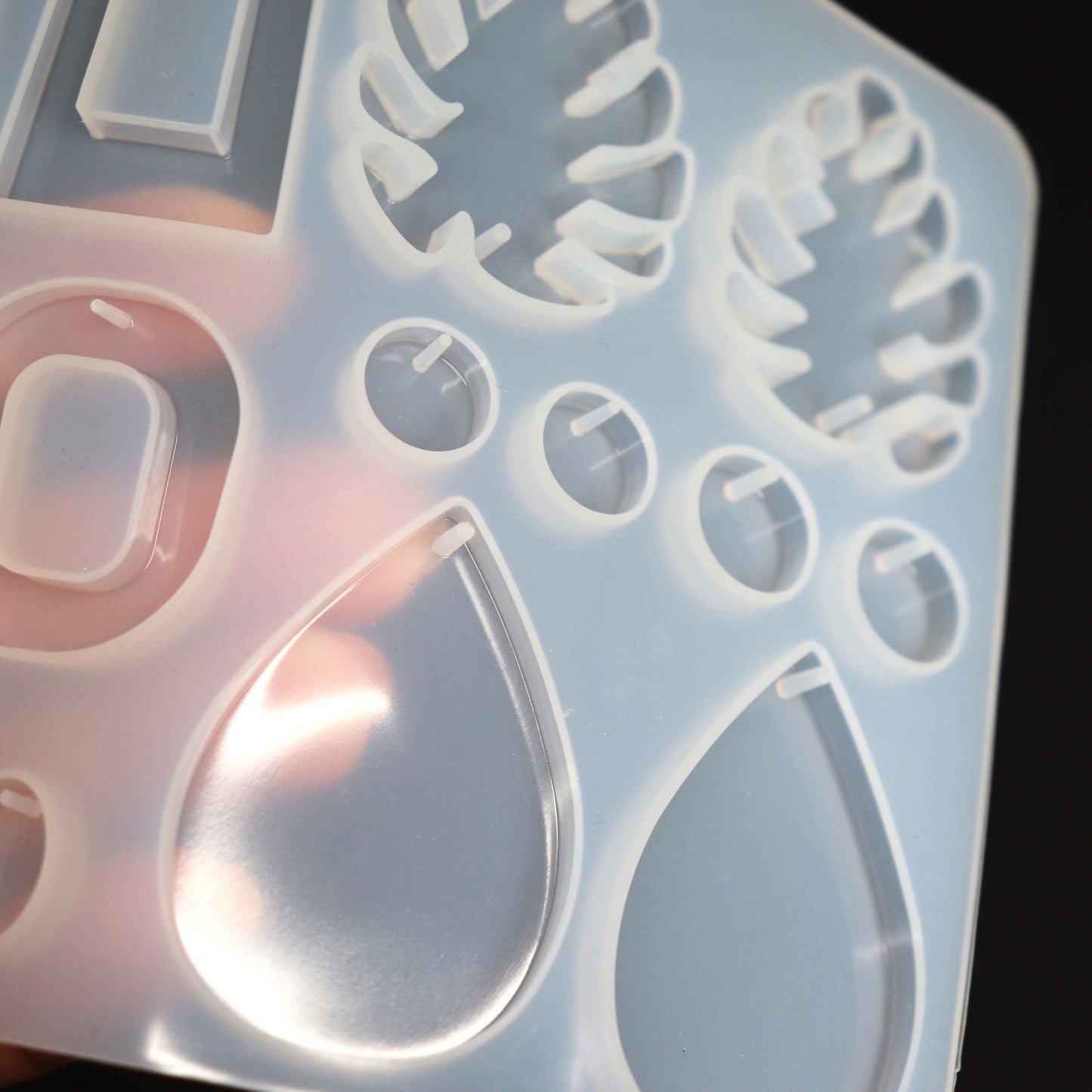 Silikonform Schmuck Monstera Ohrringe Anhänger Gießform für Resin, Epoxidharz