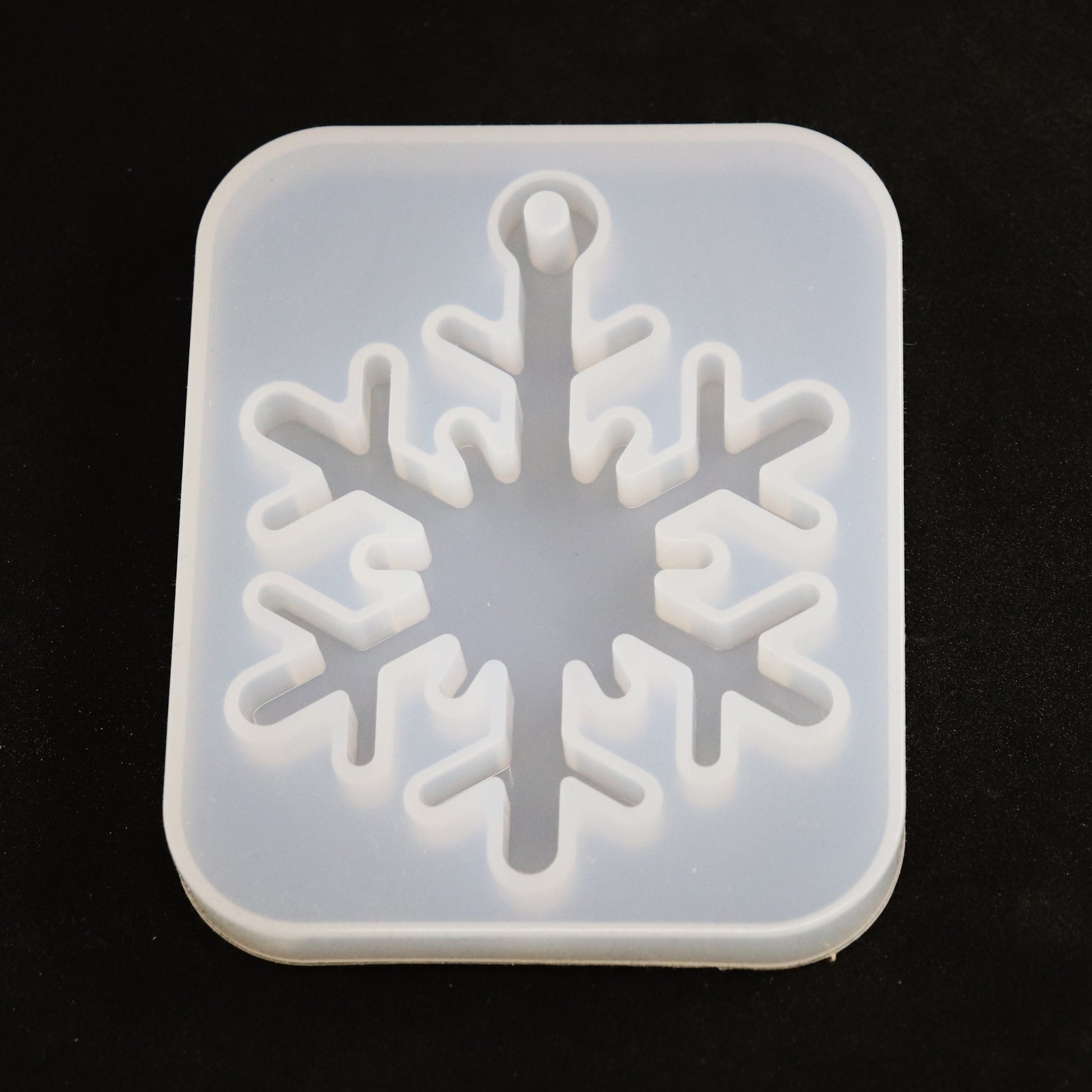 Silikonform Schneeflocke Kristall Anhänger Gießform Baumschmuck Weihnachten ca. 8 cm