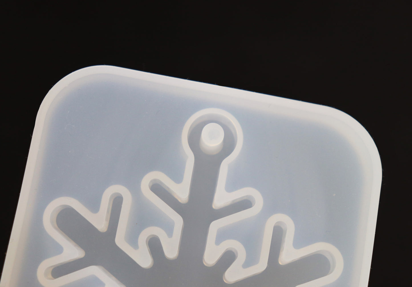 Silikonform Schneeflocke Kristall Anhänger Baumschmuck Gießform, Raysin, Epoxidharz ca. 8 cm