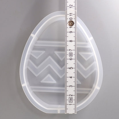 Silikonfrom Osterei mit Zickzack Muster. Oster Dekorationen Gießformen. Ostern