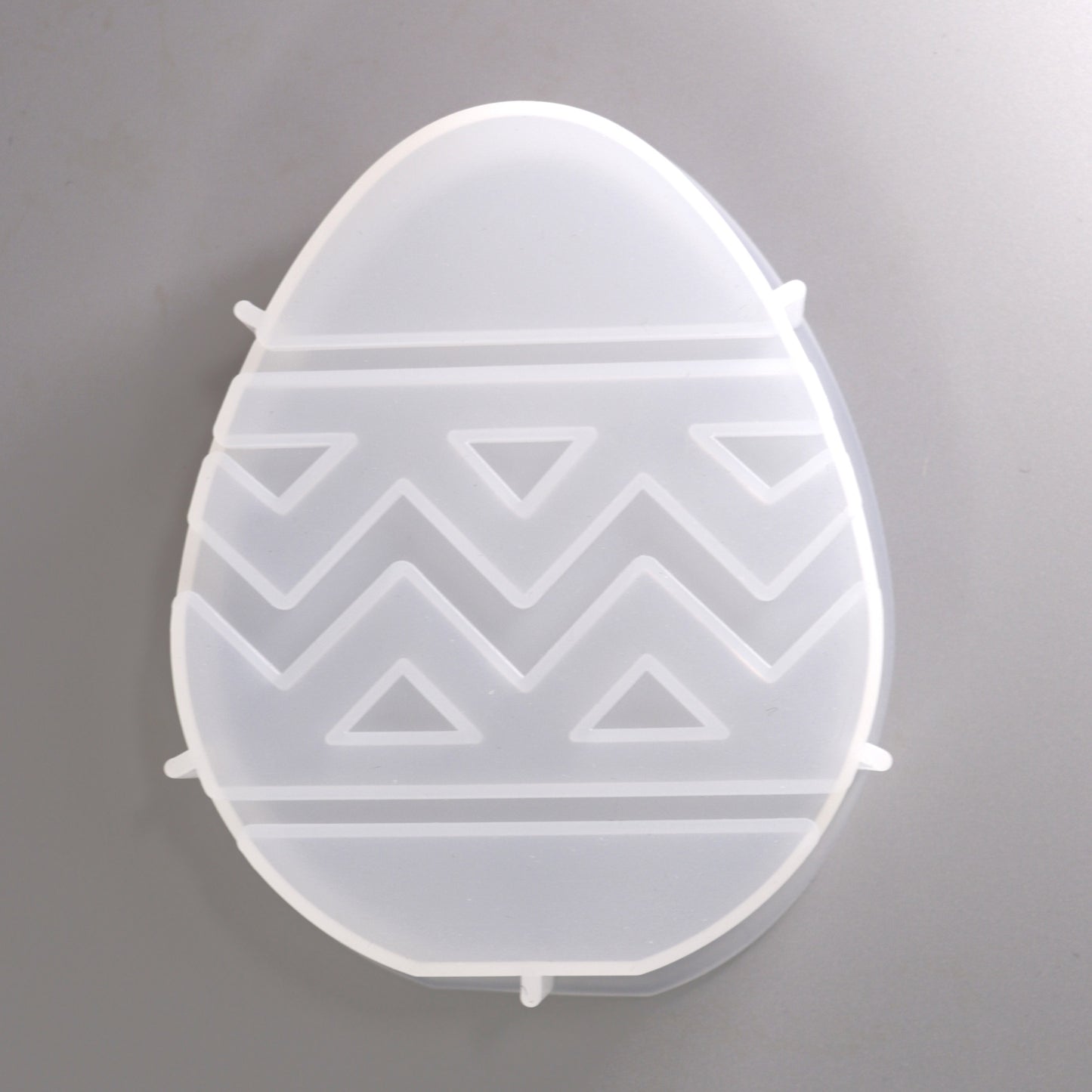 Silikonfrom Osterei mit Zickzack Muster. Oster Dekorationen Gießformen. Ostern
