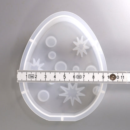 Silikonform Osterei mit Sternchen und Punkten Aufsteller Ostern Dekoration Gießform c. 10 cm 