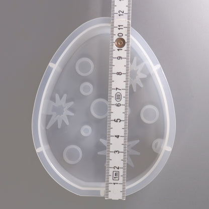 Silikonform Osterei mit Sternchen und Punkten Aufsteller Ostern Dekoration Gießform c. 10 cm 