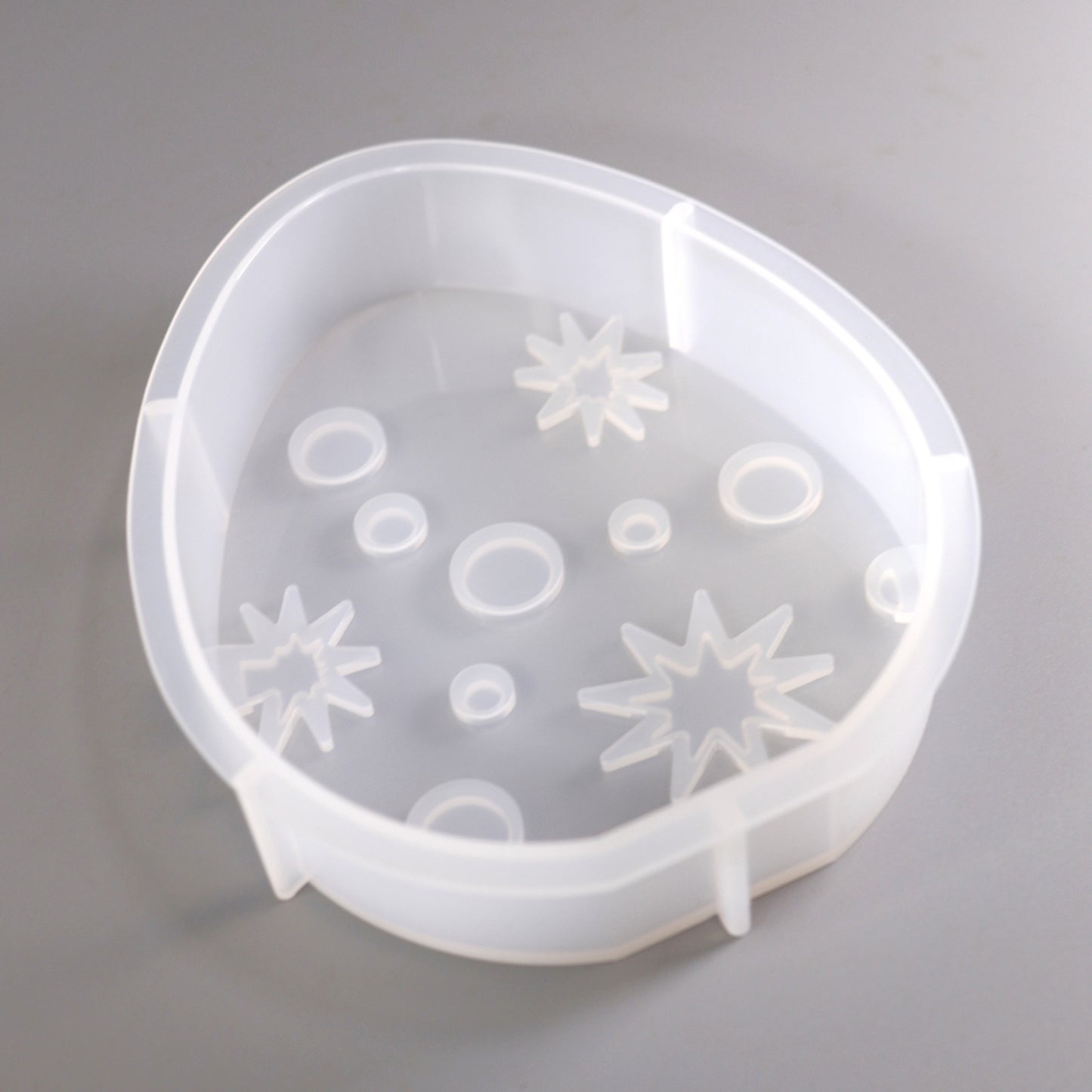 Silikonform Osterei mit Sternchen und Punkten Aufsteller Ostern Dekoration Gießform c. 10 cm 