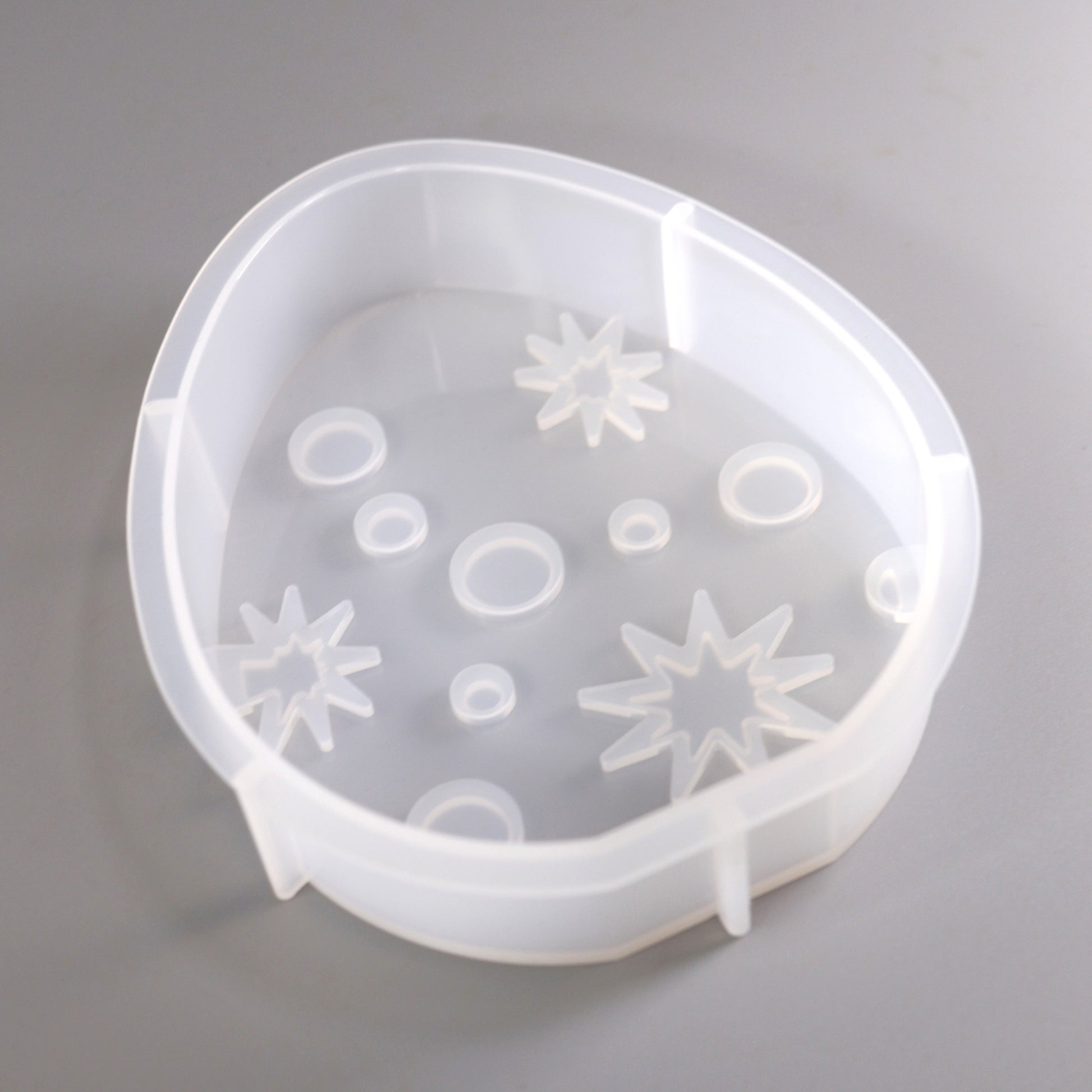 Silikonform Osterei mit Sternchen und Punkten Aufsteller Ostern Dekoration Gießform c. 10 cm 