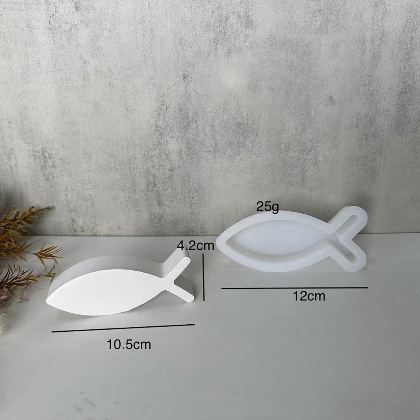 Silikonform Fische Gießform für Raysin Gipspulver.